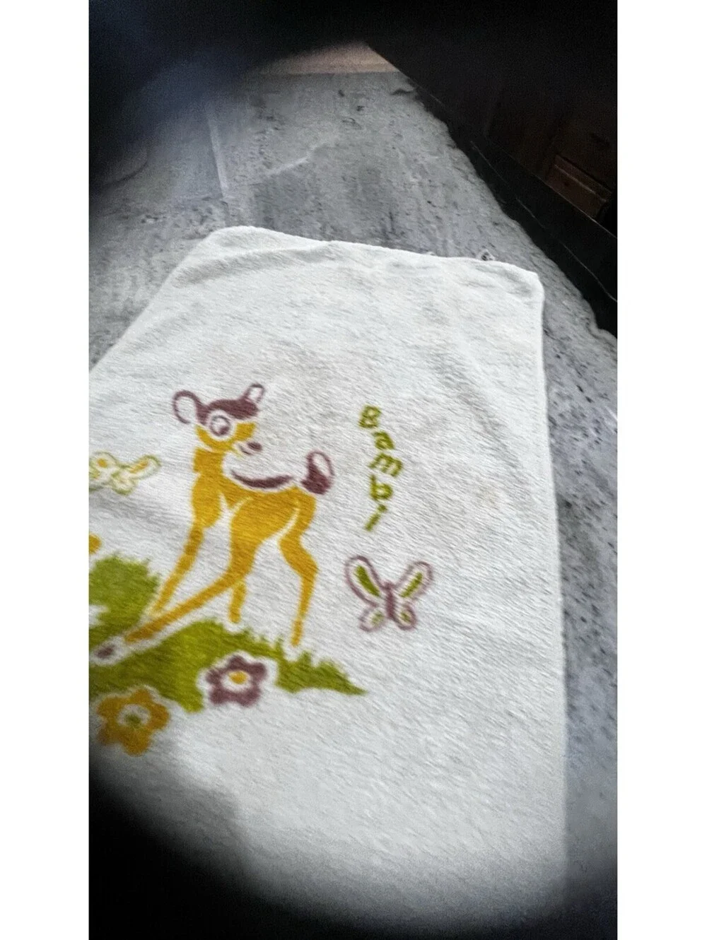 Vintage Disney Bambi Hand Towel Deer Animal Kids